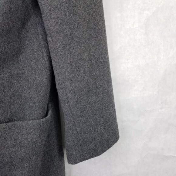 The Limited Pea Coat Women's M Wool Cashmere Gray Lined Classic Career Overcoat - Picture 4 of 15